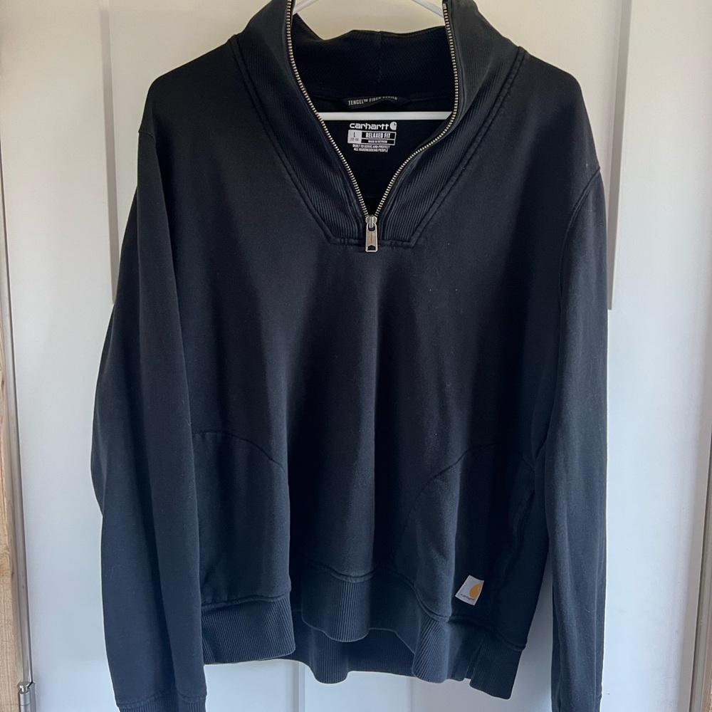 Carhartt Men's Zip Up Black Sweater